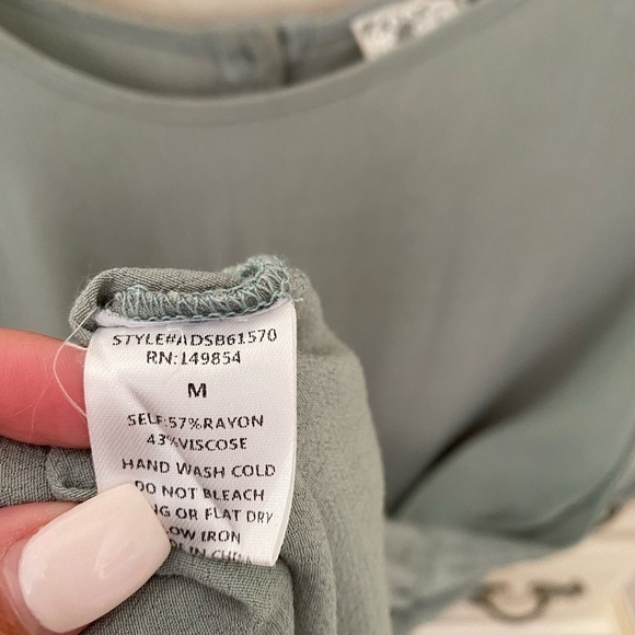 Vici Sage Tiered Babydoll Top - Picture 3 of 3